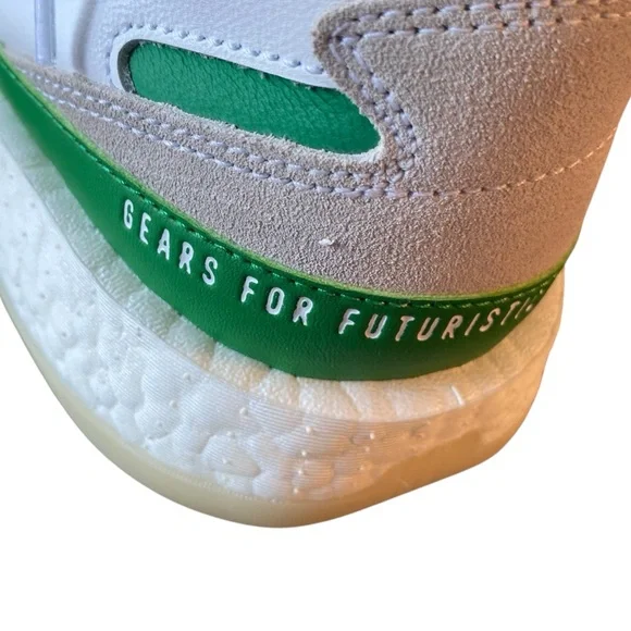 Adidas x Human Made Forum Boost Green Suede & White Low Top Sneakers - New - 10 - Picture 7 of 16